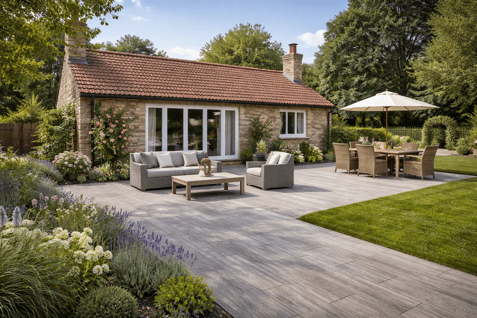 Grey Porcelain Paving Planks 300x1200x20mm (Arbora Grey) - Image 3