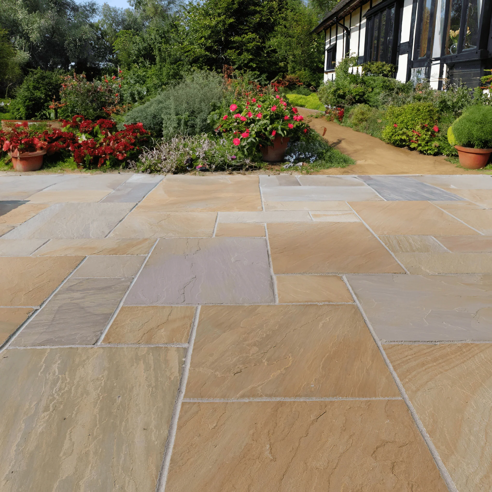 Beige Sandstone Paving Project Pack* / Multiple Sizes 18mm (Natural Buff) - Image 2