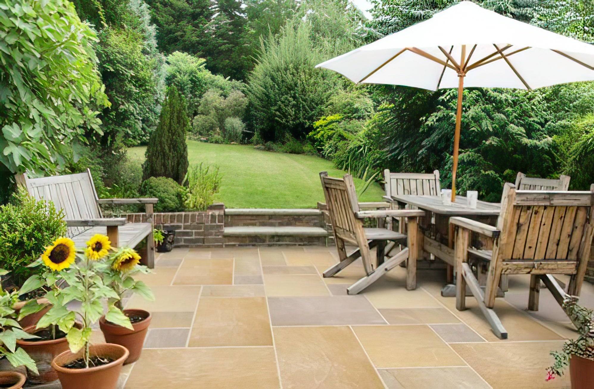 Beige Sandstone Paving Project Pack* / Multiple Sizes 18mm (Natural Buff) - Image 3