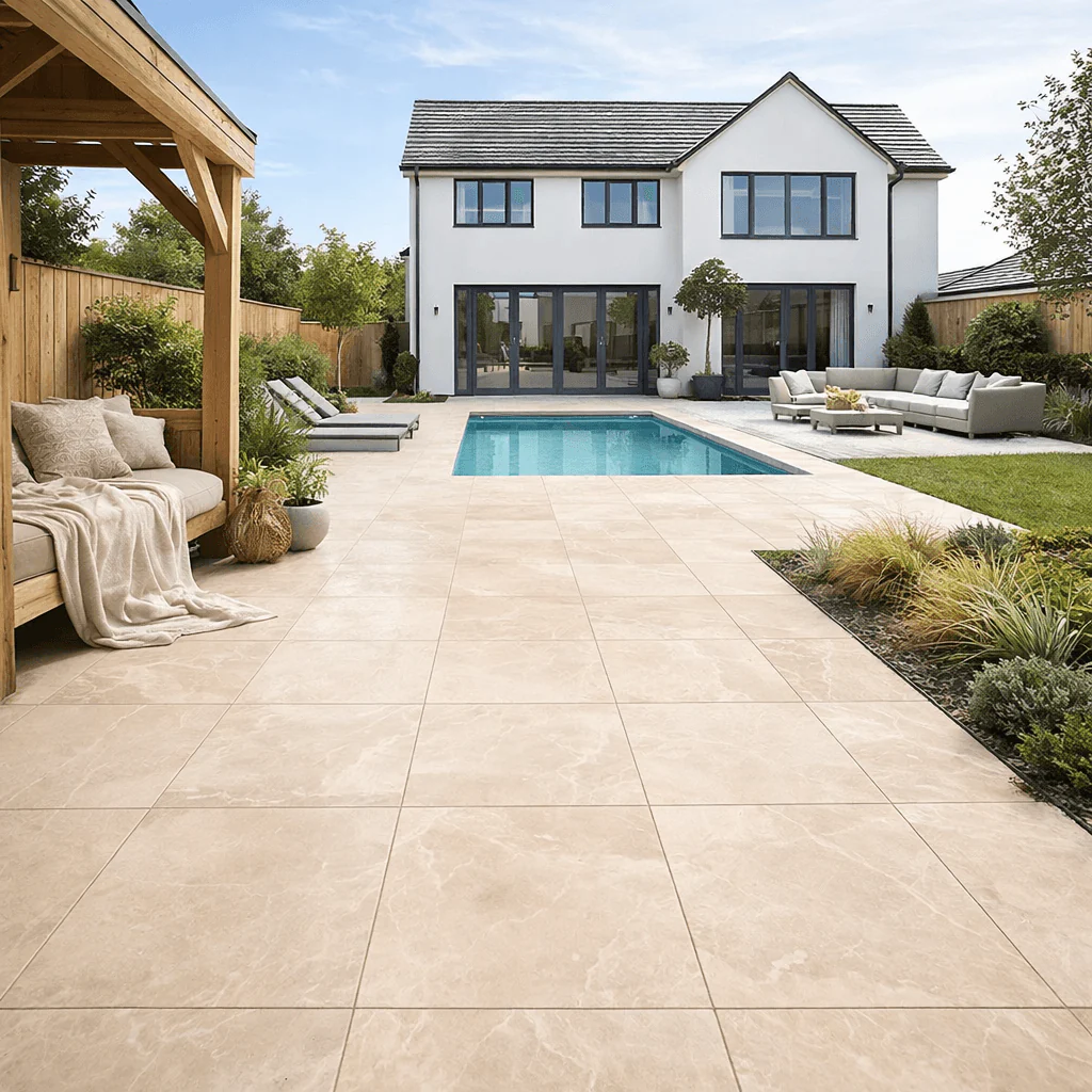Beige Porcelain Paving 900x900x20mm (Cintra Beige) - Image 3