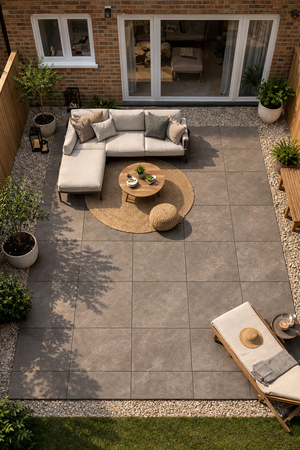 Dark Grey Porcelain Paving 900x900x20mm (Cintra Dark Grey) - Image 3