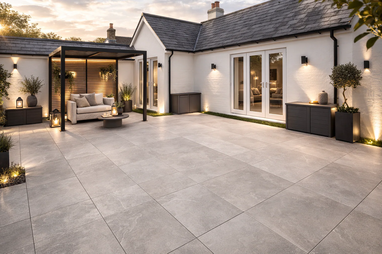 Light Grey Porcelain Paving 900x900x20mm (Cintra Light Grey) - Image 3