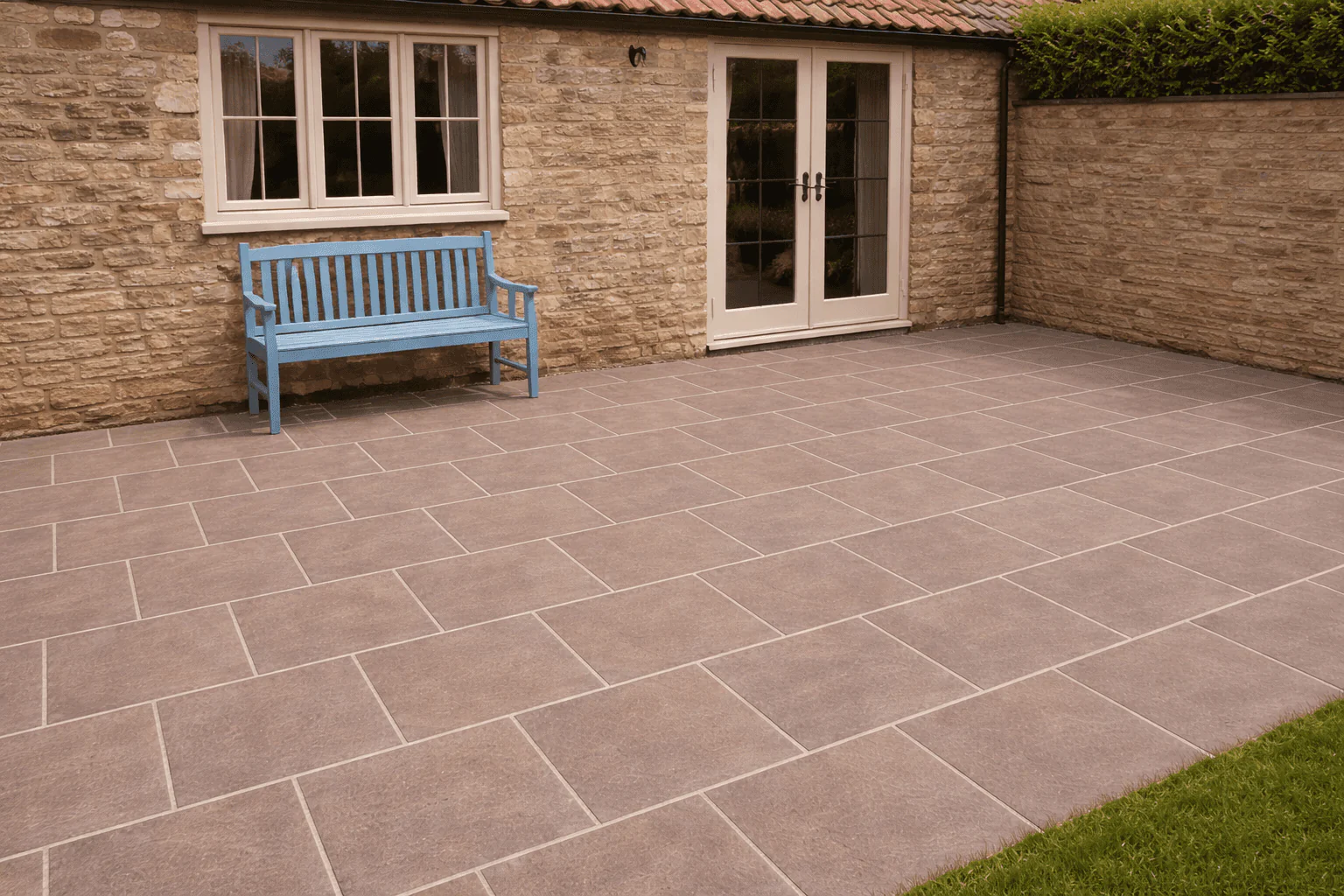 CLEARANCE Brown Sandstone Paving 290x290x22mm (Autumn Brown) - Image 3