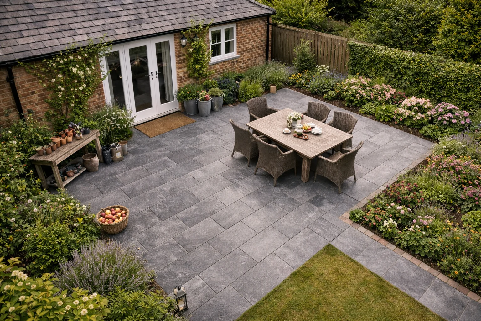 CLEARANCE Grey Porcelain Paving 400x800x20mm (Carmen Anthracite) - Image 3