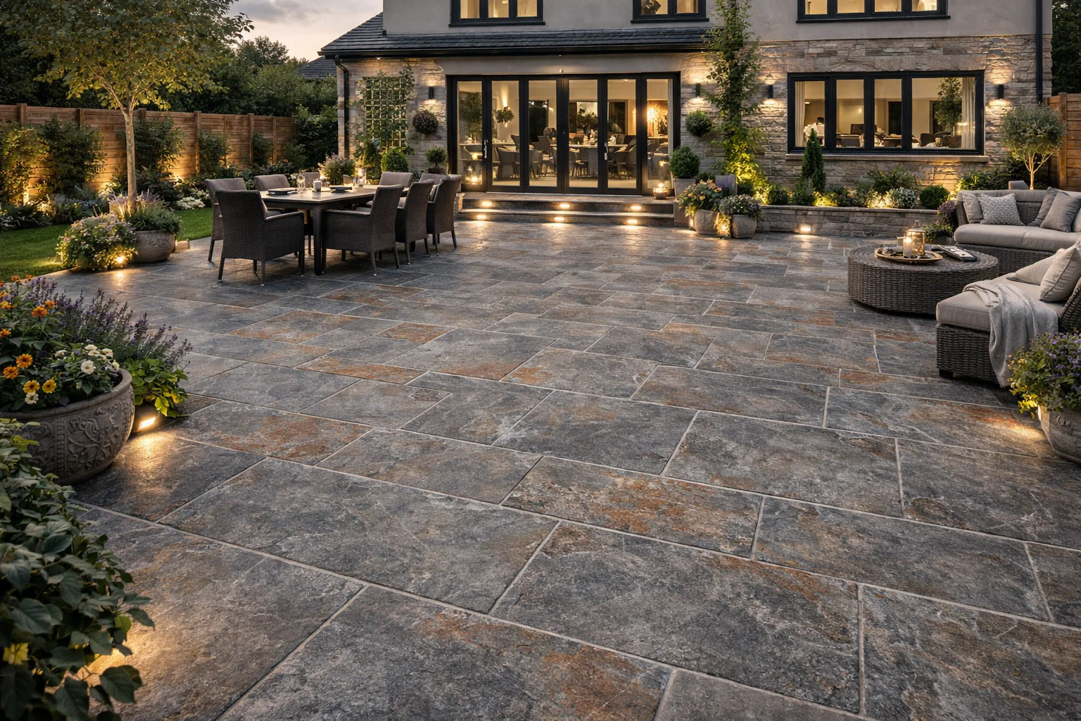 CLEARANCE Copper / Grey Porcelain Paving 600x900x20mm (Retro Stone) - Image 3