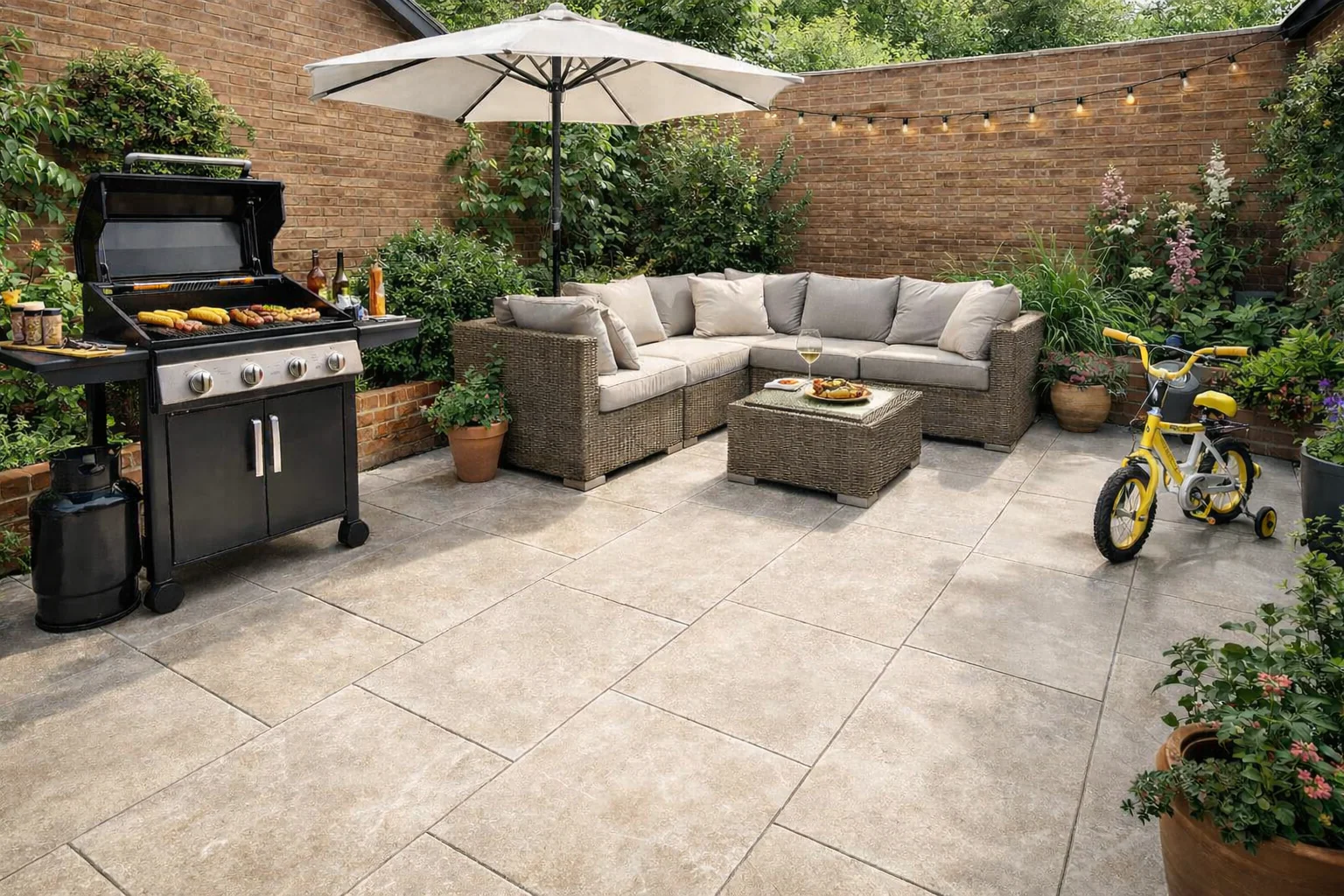 CLEARANCE Beige Porcelain Paving 600x900x20mm (Maestrat Perla) - Image 3