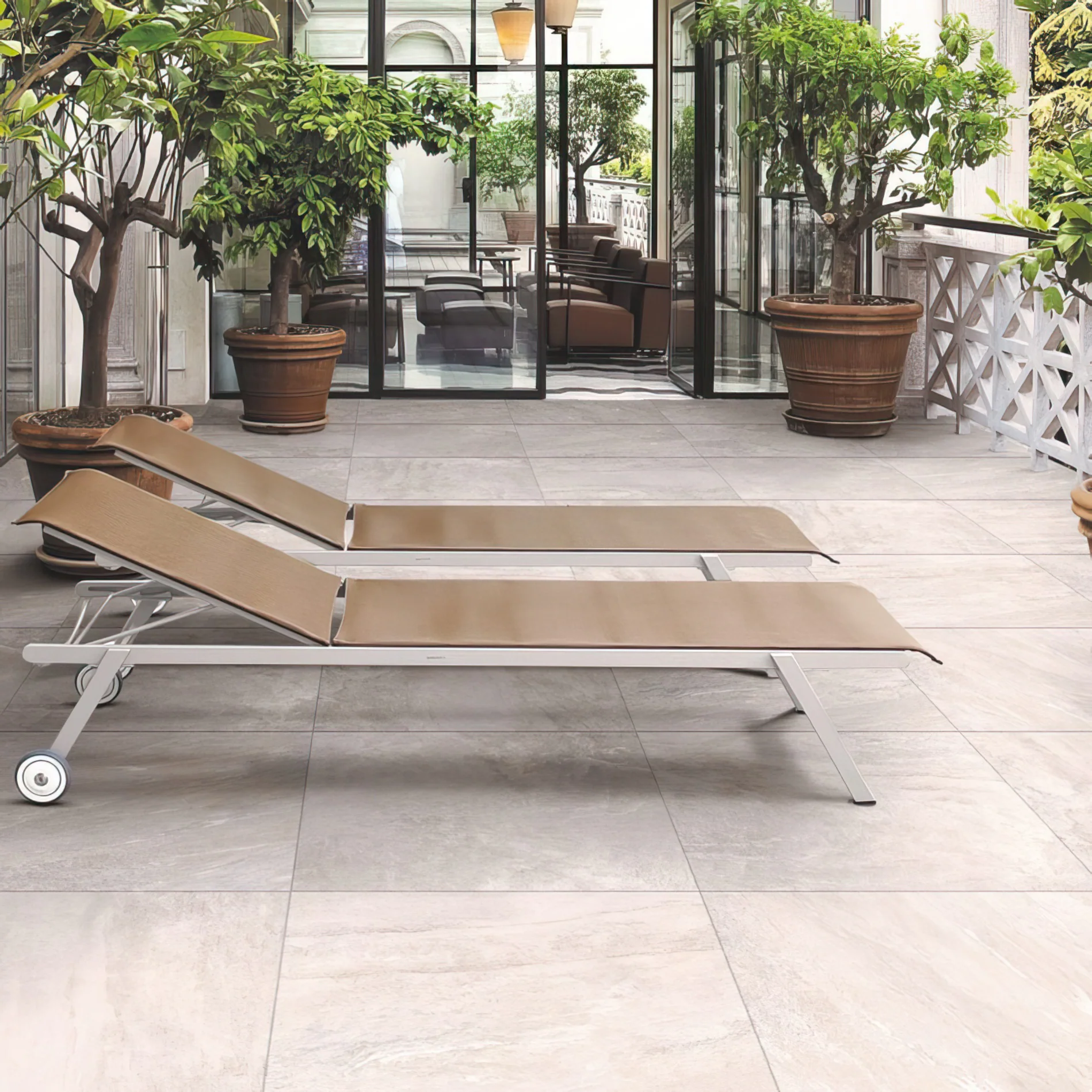 CLEARANCE Beige Porcelain Paving 600x600x20mm (Ultra Aspen Bianco) - Image 3