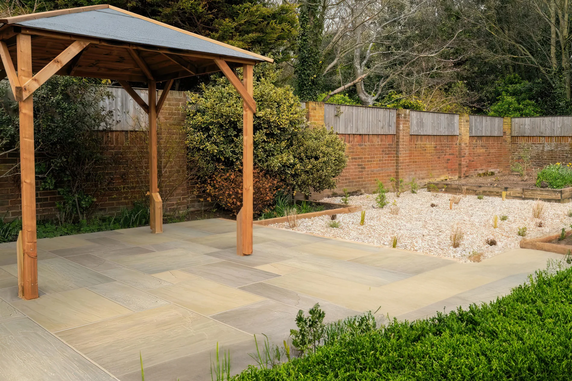 Green / Beige Sandstone Paving 20mm (Elite Raj Green) - Image 3