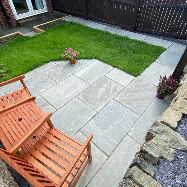 Grey Sandstone Paving Project Pack* / Multiple Sizes 18mm (Natural Kandla Grey) - Image 3