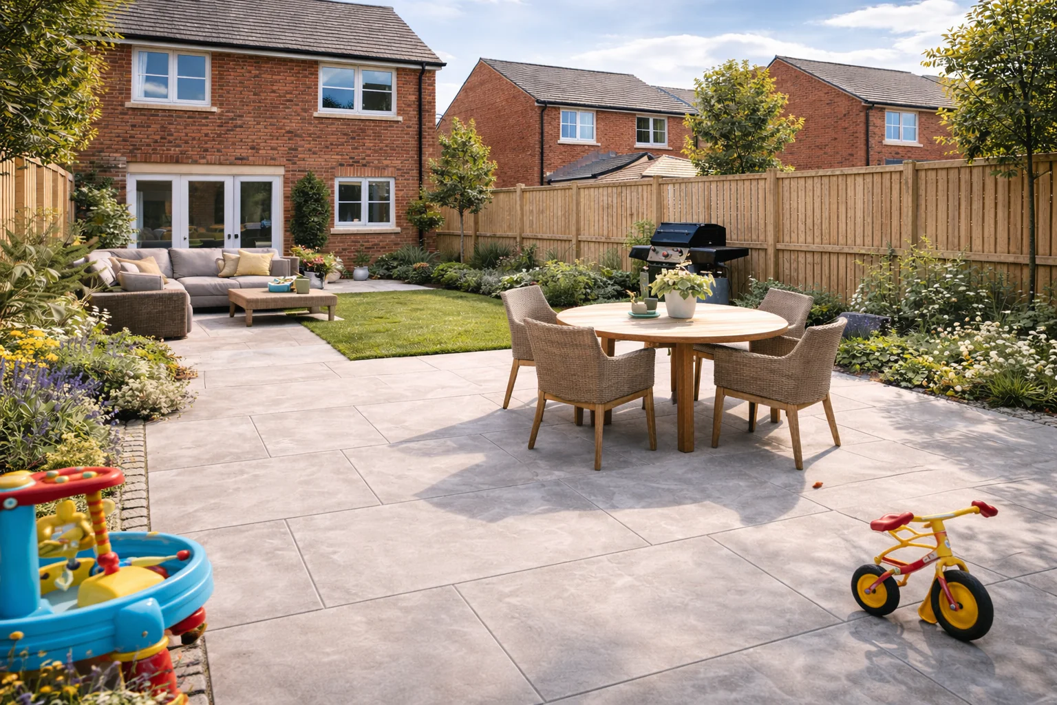 Light Grey Porcelain Paving 20mm (Rosa Ancient Grey) - Image 3
