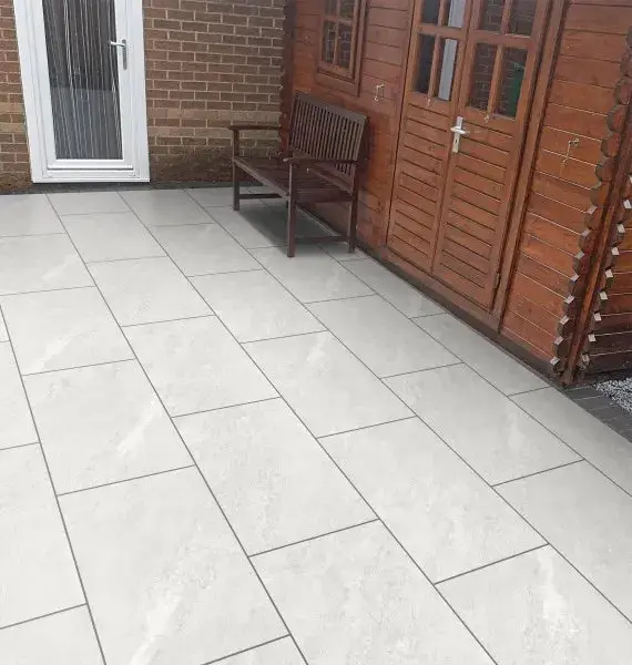 White Porcelain Paving 600x900x20mm / 600x1200x20mm (Rosa White) - Image 3