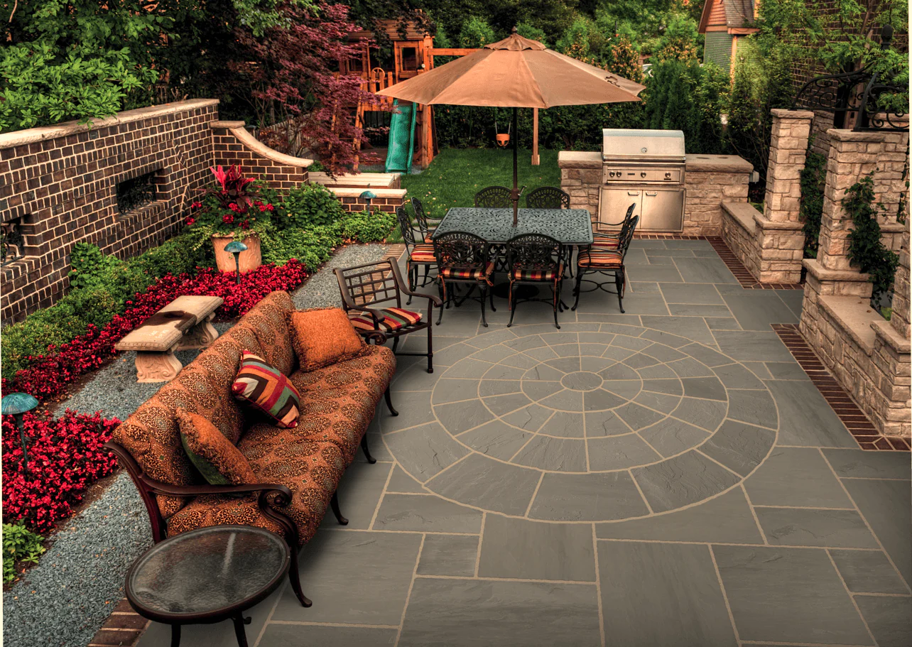 Sandstone Circle Kit 6.15m2 Buff / Kandla Grey / Raj Green - Image 2