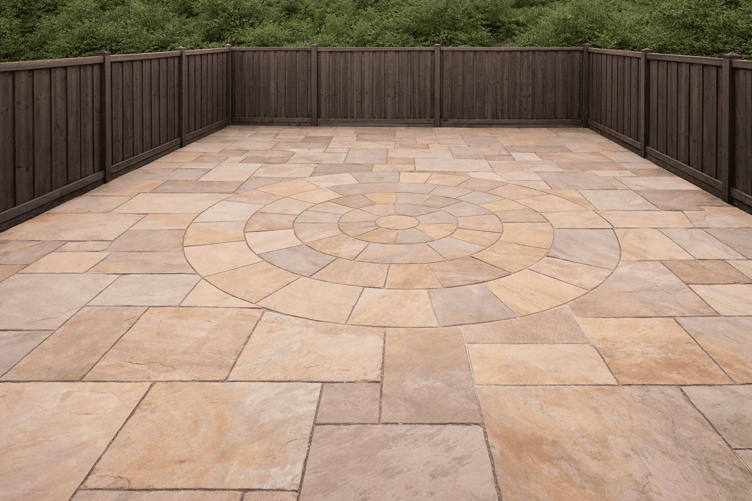 Sandstone Circle Kit 6.15m2 Buff / Kandla Grey / Raj Green - Image 3